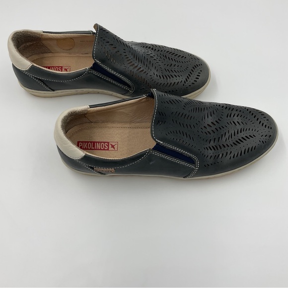 Pikolinos Cut Out Leather Slip On Loafer Blue Grey White Women’s EU 39 / US 8.5 - Picture 3 of 16